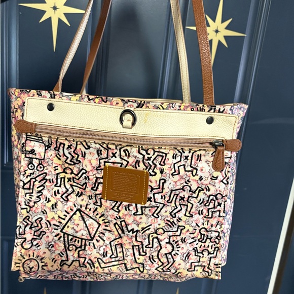 White Coach Tote Kieth Haring with Hang Tag - Picture 9 of 10